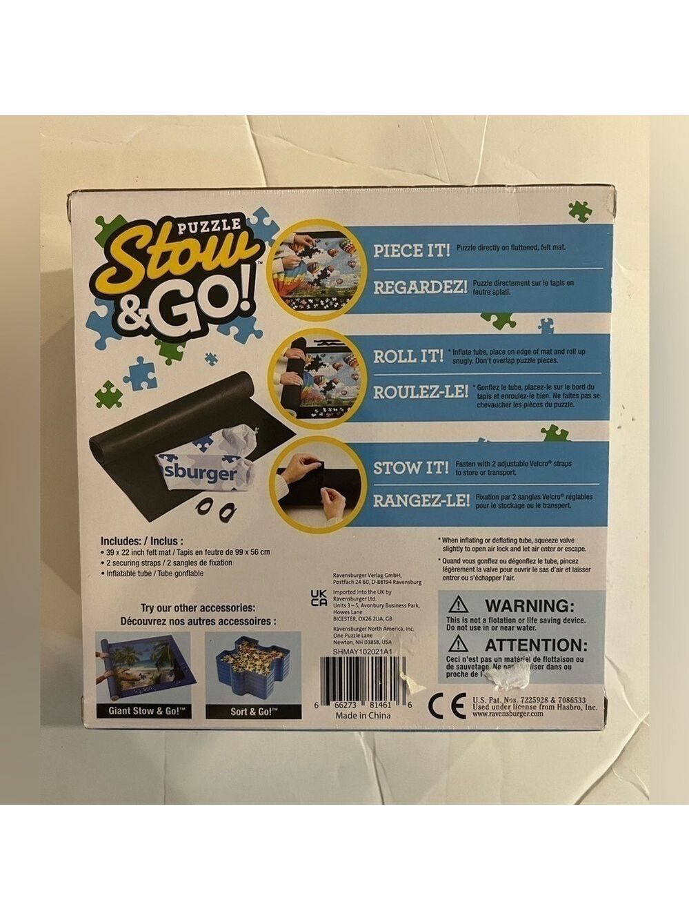 Ravensburger Stow & Go Puzzle Storage or Assemble Up To 1000pc 39x22in Mat Tube - Picture 3 of 5